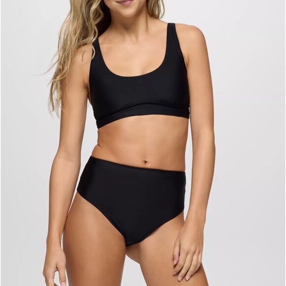 prAna Mallorca Swim Top | Size S | NWT | Black | Lace-Up Back | Sustaina… - Picture 2 of 5